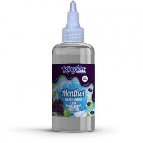 Black Grape, Lime, Bubblegum & Menthol E-Liquid By Kingston 500ml
