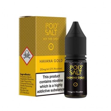 Havana Gold 10ml Nicsalt Eliquid by Pod Salt Havana Gold 10ml Nicsalt Eliquid by Pod Salt