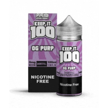 OG Purp E -liquid 100ml Shortfill by Keep it 100 OG Purp E -liquid 100ml Shortfill by Keep it 100