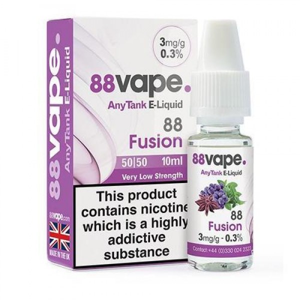 88 Vape - 88 Fushion E-liquid 10ml