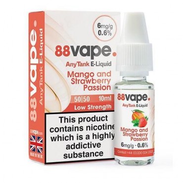 88 Vape - Mango Strawberry Passion E-liquid 10ml