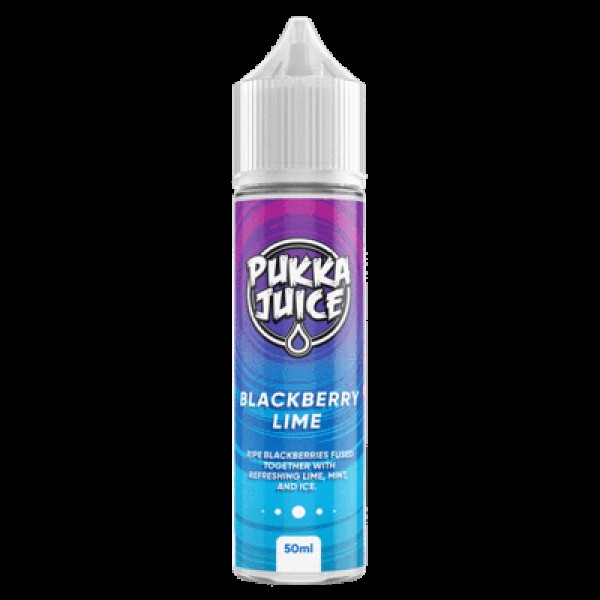 Blackberry Lime Shortfill 50ml E liquid by Pukka Juice