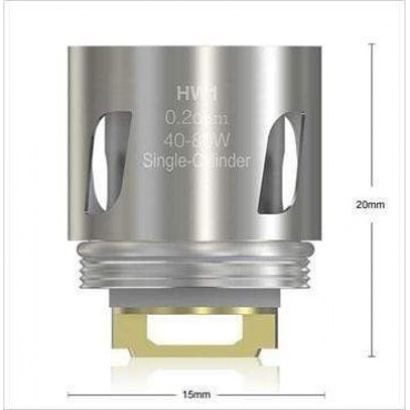 Eleaf HW1-C Single-Cylinder 0.25ohm 5/pack Coils Head Eleaf HW1-C Single-Cylinder 0.25ohm 5/pack Coils Head