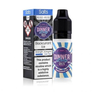 Blackcurrant Ice 10ml Nicsalt Eliquid by Dinner Lady