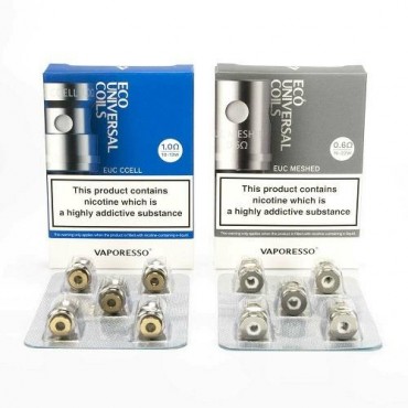Vaporesso EUC Replacement Coils 0.6ohm, 1.0ohm (5Pcs) Vaporesso EUC Replacement Coils 0.6ohm, 1.0ohm (5Pcs)